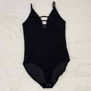 Streetwear Society Black Ribbed Bodysuit